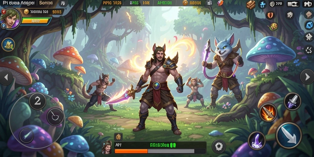 Screenshot gameplay API36 menampilkan petualangan seru di dunia fantasi.