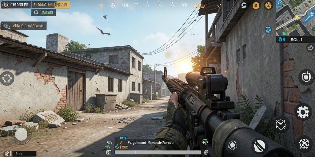 Tampilan gameplay BARU01 yang menegangkan dengan grafis tinggi.