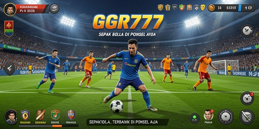 Screenshot GGR777 menampilkan aksi sepak bola yang mendebarkan.
