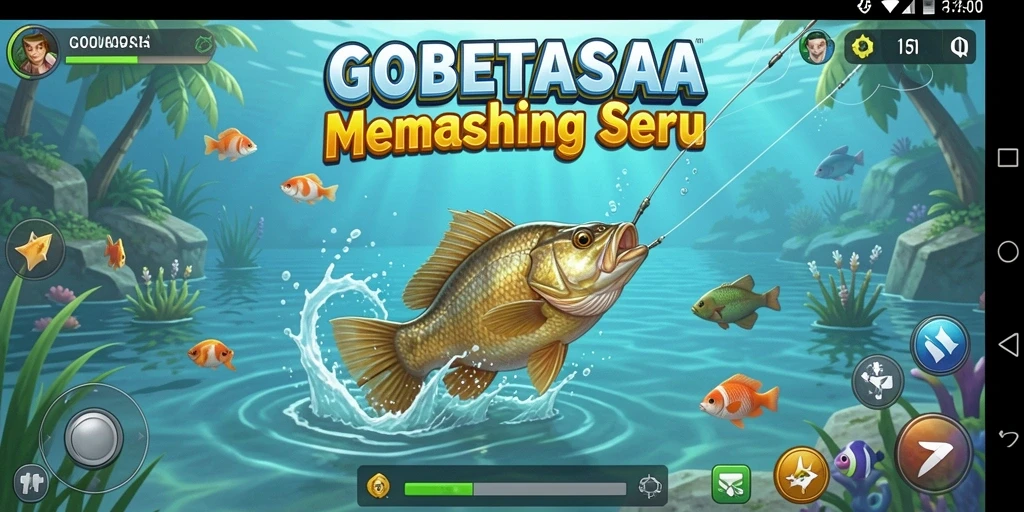 Tampilan menarik gameplay GOBETASIA dengan berbagai jenis ikan.