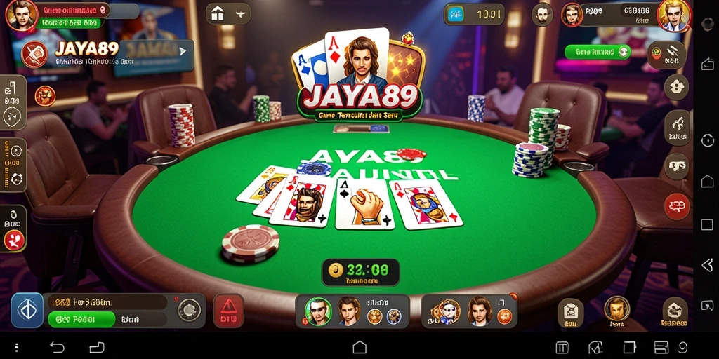 Tampilan gameplay seru dari permainan Poker JAYA89.