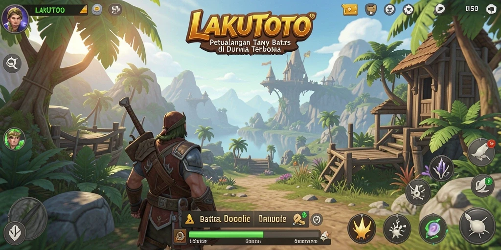 Screenshot gameplay LAKUTOTO di dunia terbuka yang luas.