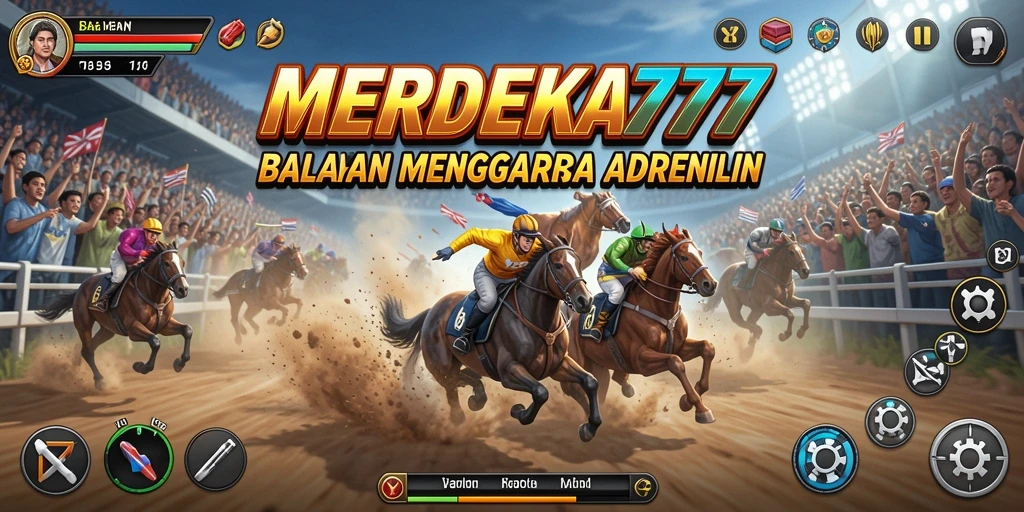 Gameplay menegangkan balapan MERDEKA777 di lintasan penuh aksi.