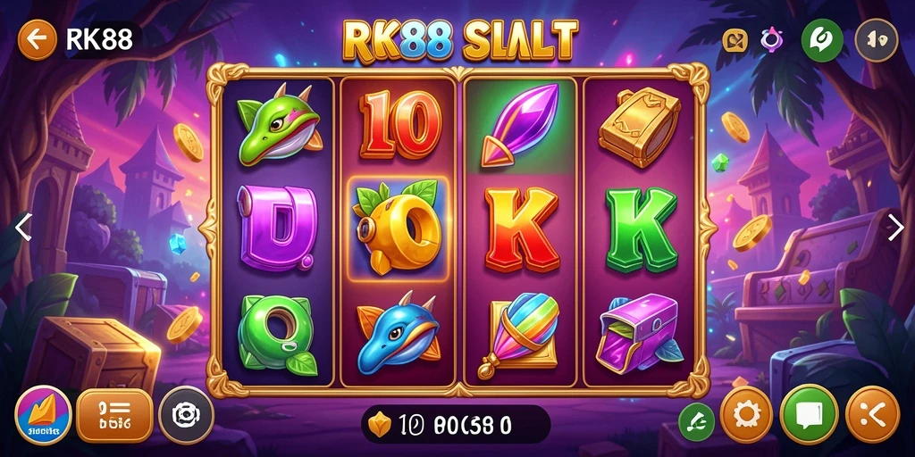 Tampilan gameplay RK88 yang menakjubkan dan penuh warna.