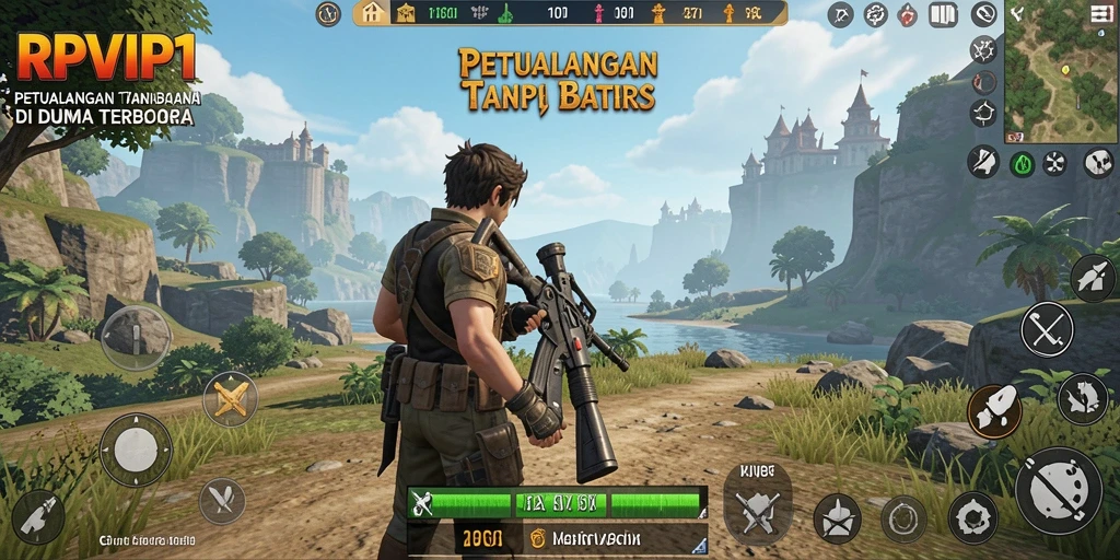 Gameplay RPVIP1 menampilkan dunia terbuka yang luas dan interaktif.