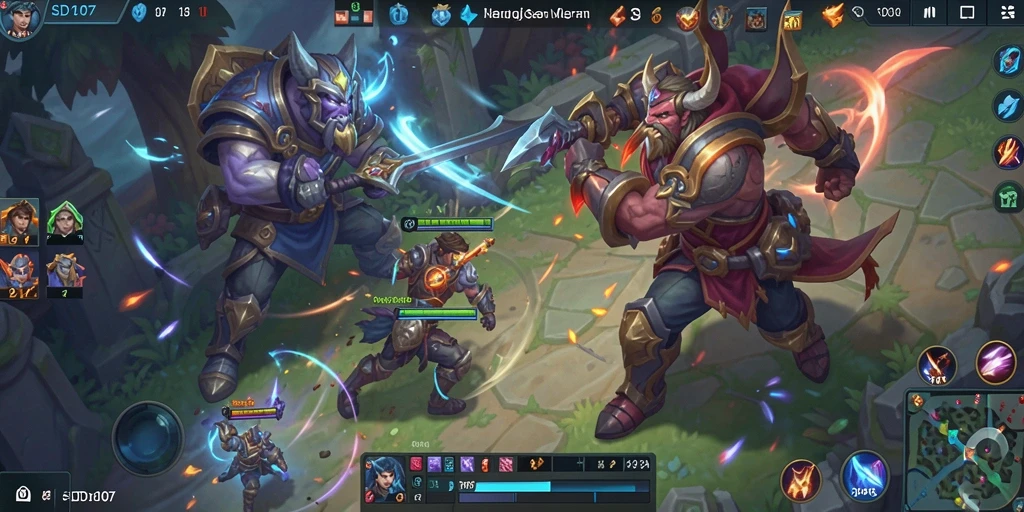 Gameplay menegangkan SD107 dalam pertarungan MOBA yang seru.