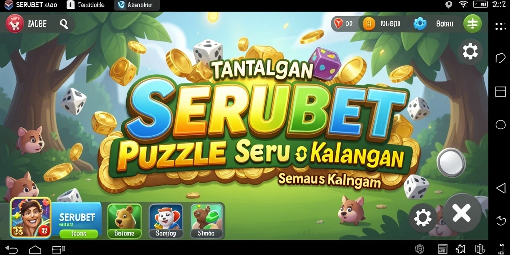 Screenshot gameplay SERUBET menampilkan teka-teki yang mendebarkan.