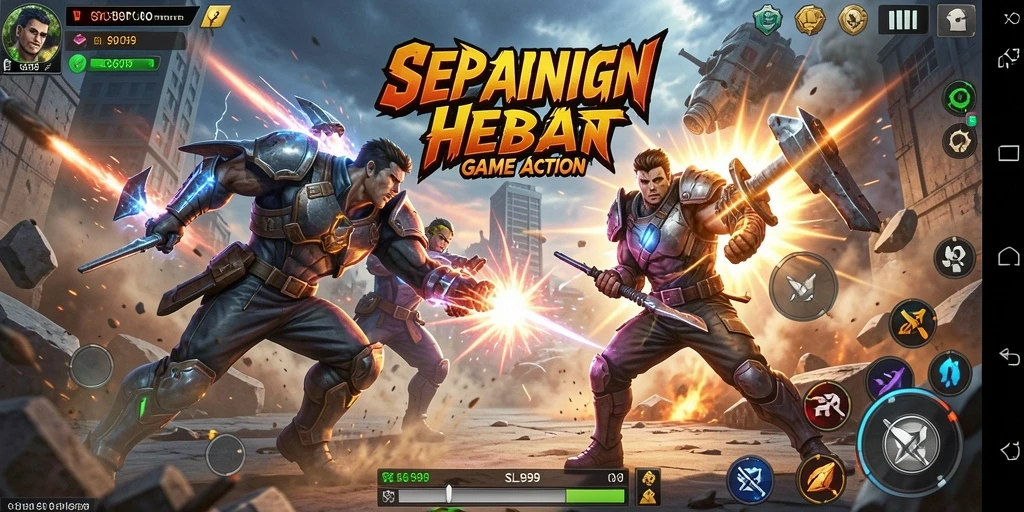 Tampilan aksi menegangkan dalam permainan SL999 yang seru.